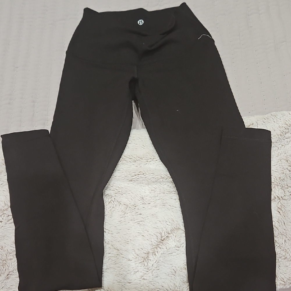 lululemon athletica Black Yoga Leggings with Signature Logo